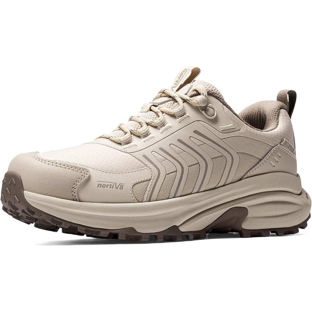 image:imageNORTIV 8 Womens Waterproof Hiking Shoes Lightweight Travel for Walking All Day Comfort NonSlip Outdoor Trekking Camping Climbing Fashion Sneakers Armadillo FieldLiteKhaki