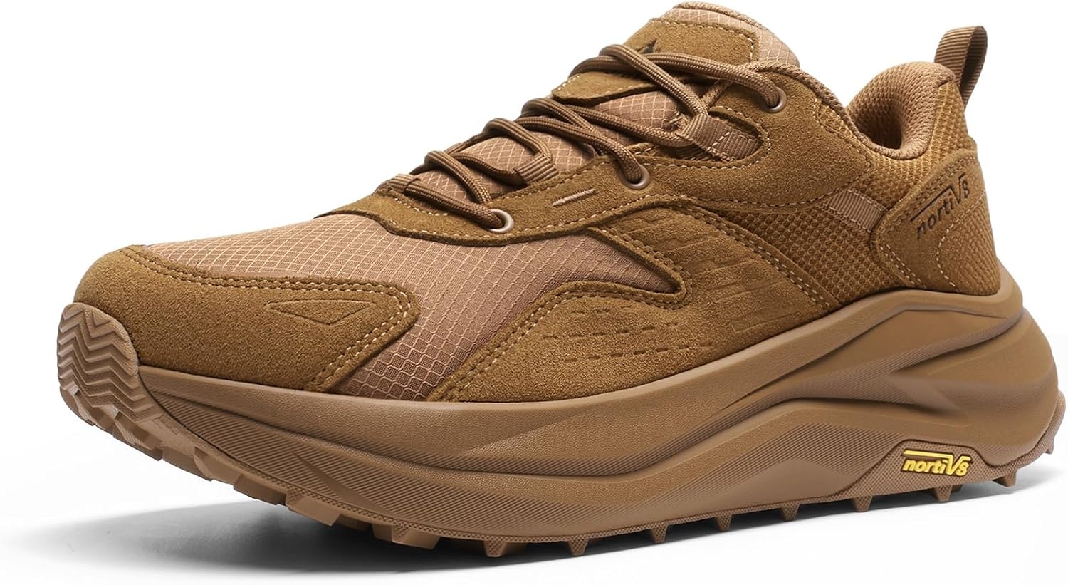 image:imageNORTIV 8 Mens Wide Toe Box Waterproof Hiking Shoes Lightweight Comfortable Low Drop Hiking Shoes for Travel Hiking Outdoor Walking Trekking Camping Summer VacationCoyote