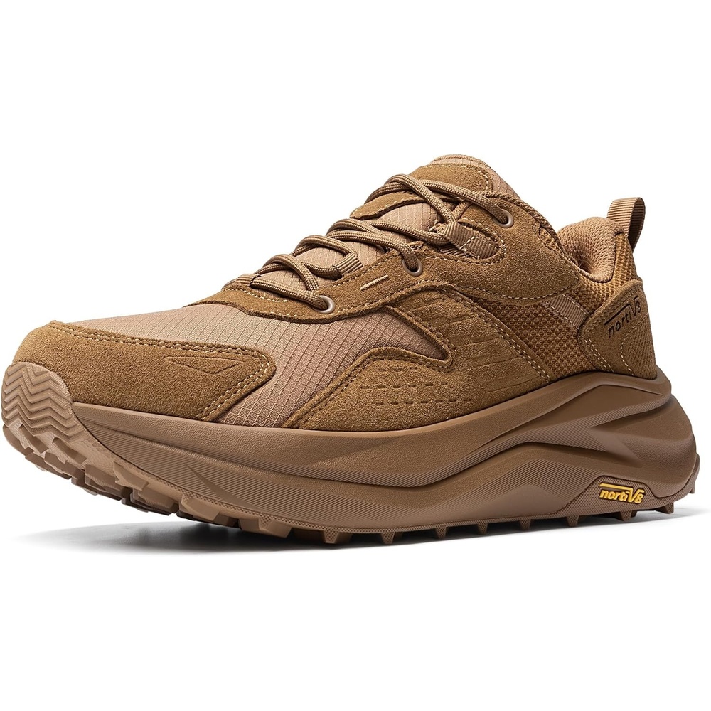 image:imageNORTIV 8 Mens Wide Toe Box Waterproof Hiking Shoes  Lightweight Comfortable Low Drop Hiking Shoes for Travel Hiking Outdoor Walking Trekking Camping Summer VacationCoyote