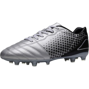 DREAM PAIRS Men’s Firm Ground Soccer Shoes | Men’s Soccer Cleats with Lightweight Design, TPU Studs, Breathable Upper and Wide Fit Comfort for Fast Firm Ground Play(Silver/Black)