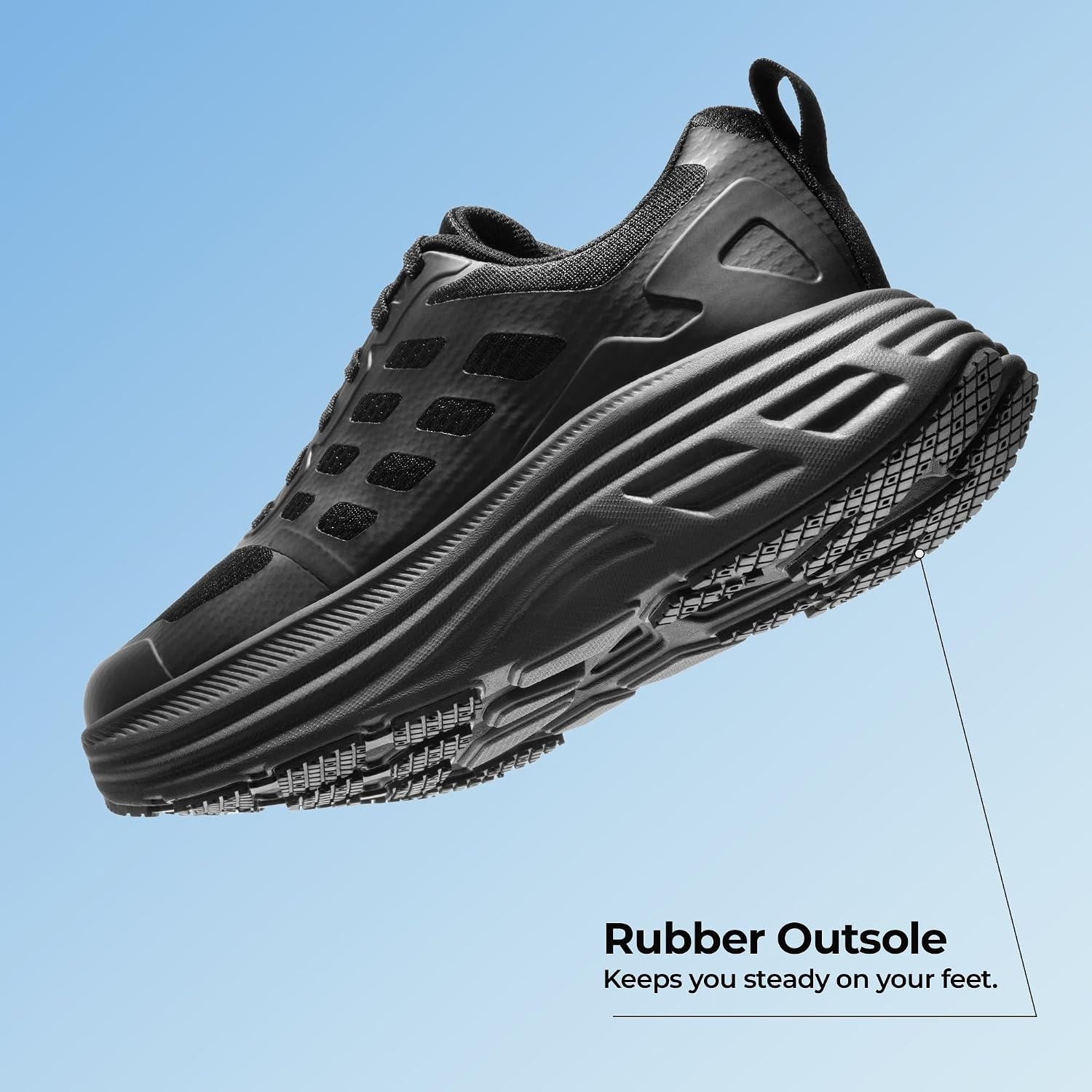 image:imageNORTIV 8 Womens Walking Shoes Running Tennis Sneakers Cushion NonSlip Comfortable Breathable Workout Gym Sports Athletic Fashion ActiveFloatAll Black