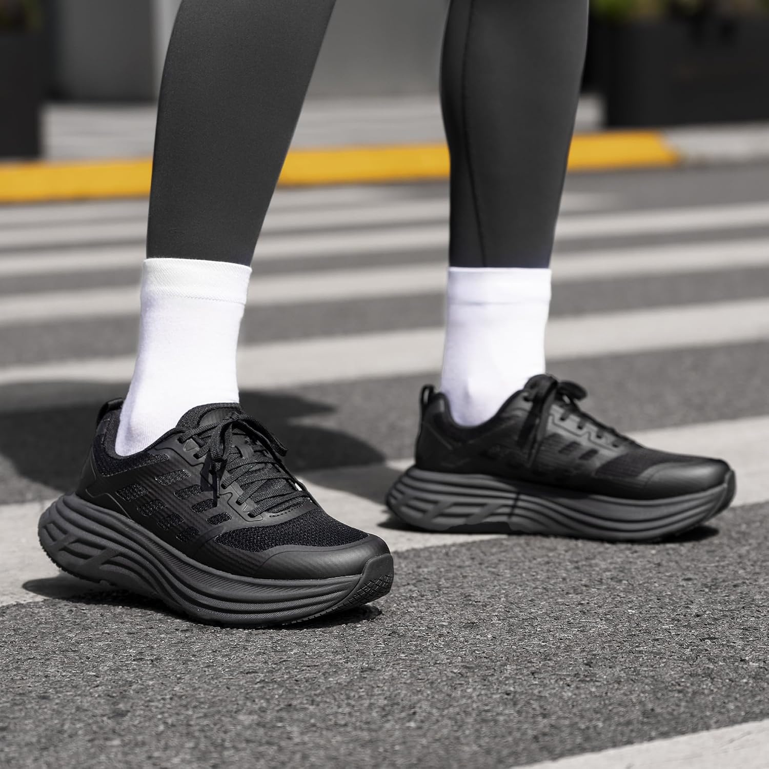 image:imageNORTIV 8 Womens Walking Shoes Running Tennis Sneakers Cushion NonSlip Comfortable Breathable Workout Gym Sports Athletic Fashion ActiveFloatAll Black