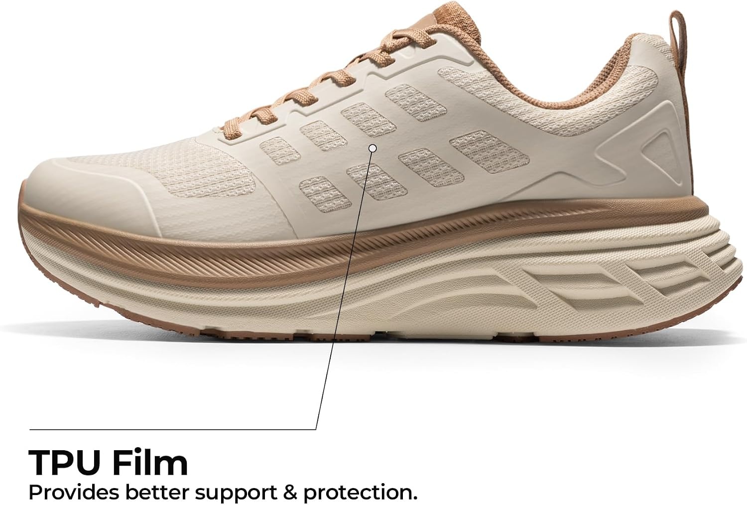 image:imageNORTIV 8 Womens Walking Shoes Running Tennis Sneakers Cushion NonSlip Comfortable Breathable Workout Gym Sports Athletic Fashion ActiveFloatBeigeKhaki