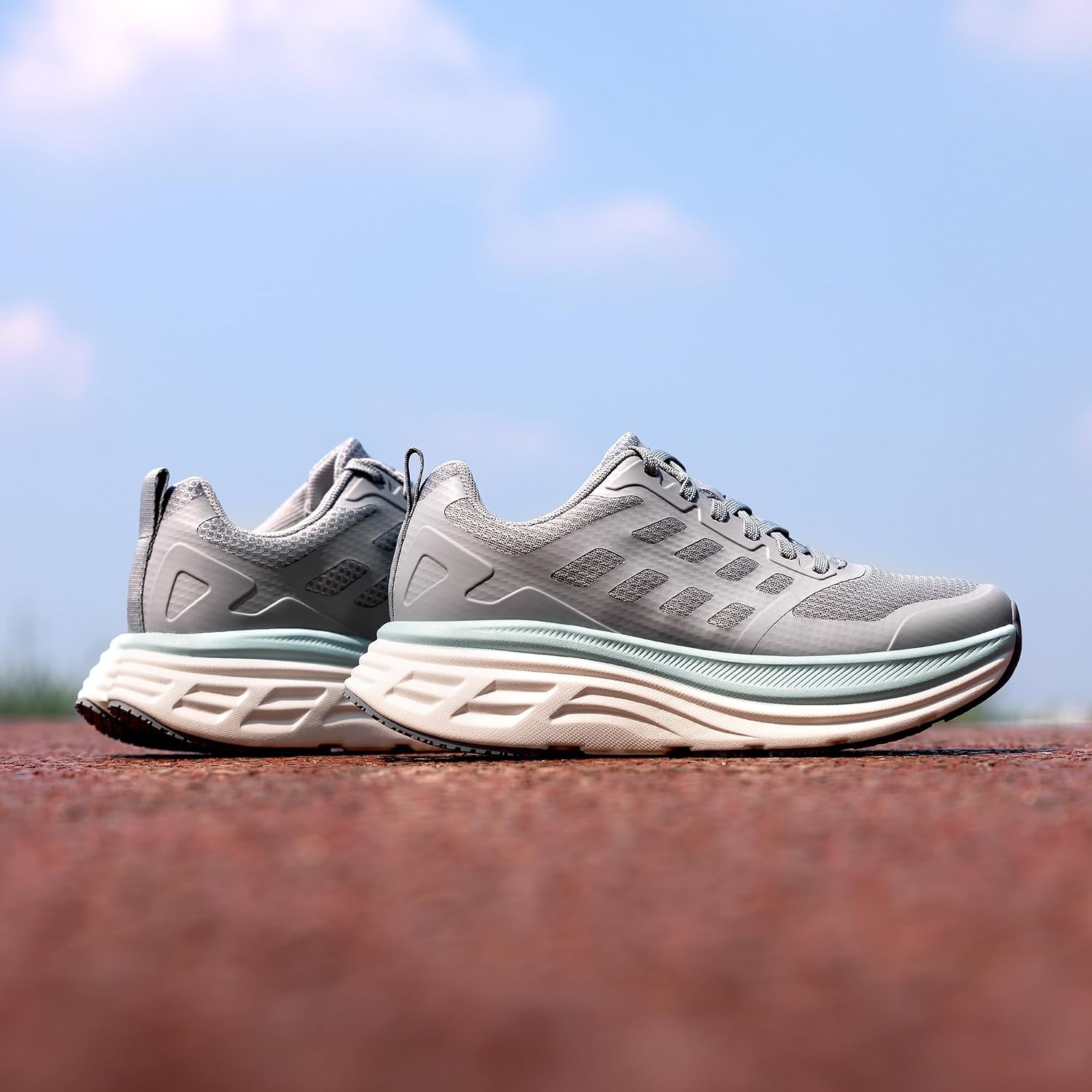 image:imageNORTIV 8 Womens Walking Shoes Running Tennis Sneakers Cushion NonSlip Comfortable Breathable Workout Gym Sports Athletic Fashion ActiveFloatGrey