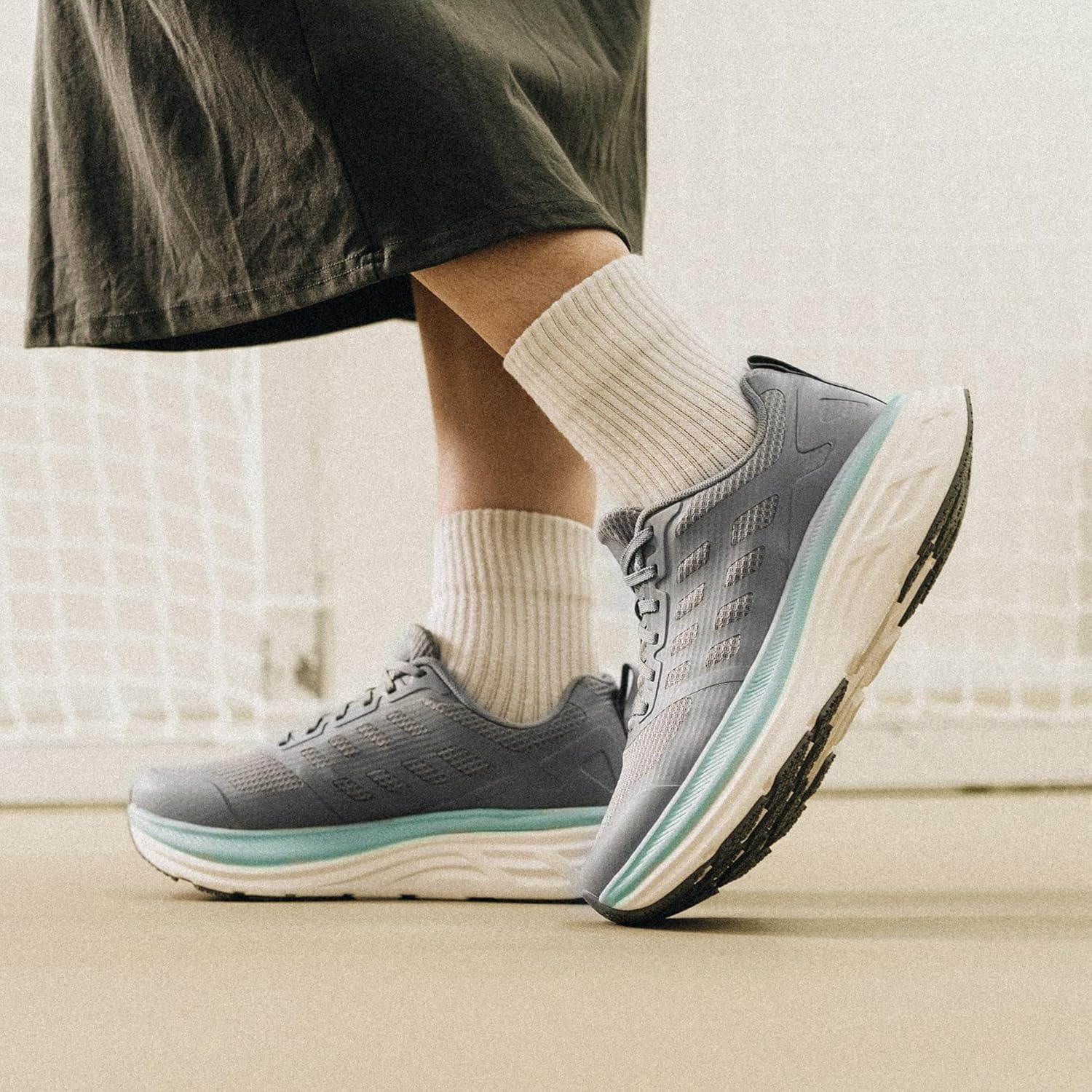 image:imageNORTIV 8 Womens Walking Shoes Running Tennis Sneakers Cushion NonSlip Comfortable Breathable Workout Gym Sports Athletic Fashion ActiveFloatGrey