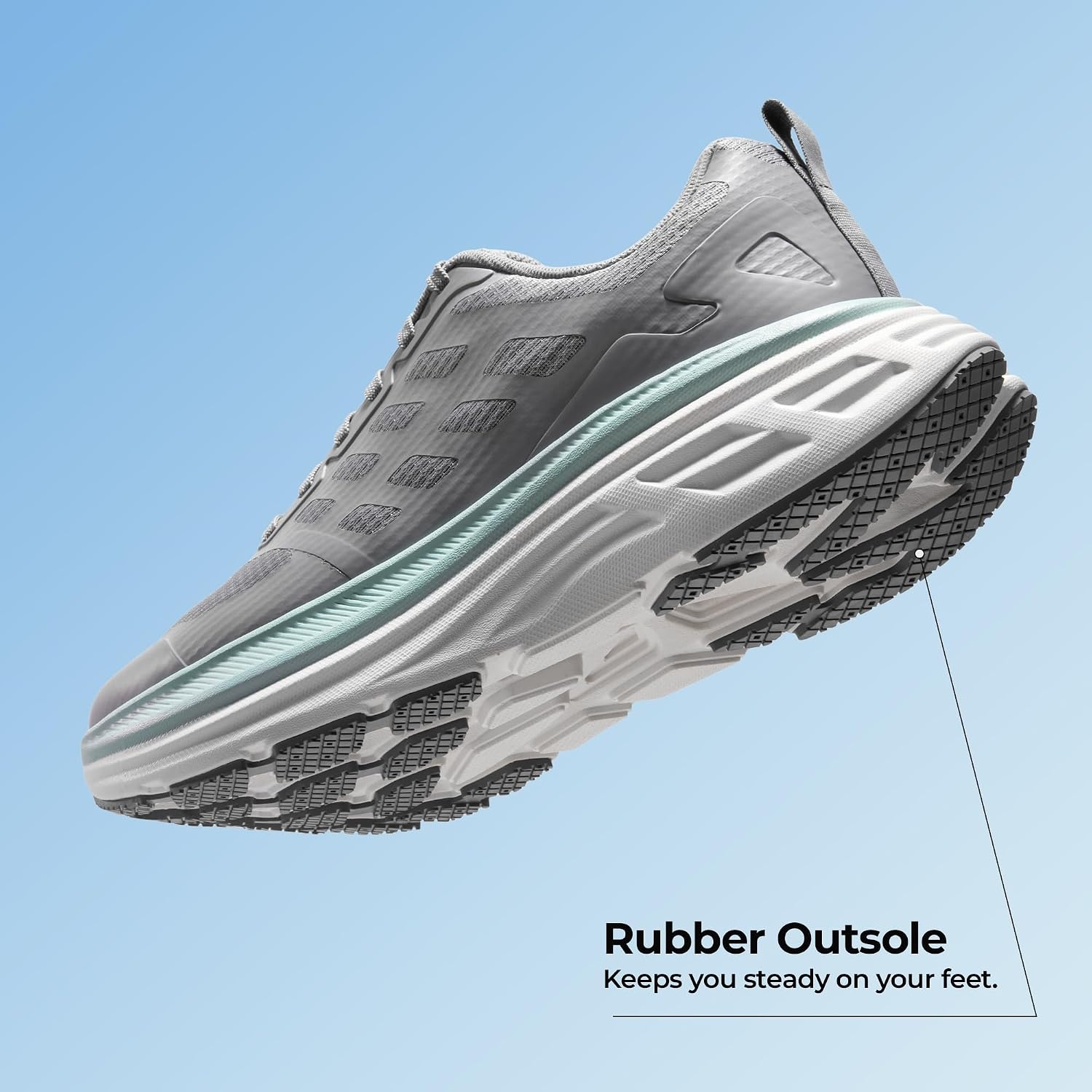 image:imageNORTIV 8 Womens Walking Shoes Running Tennis Sneakers Cushion NonSlip Comfortable Breathable Workout Gym Sports Athletic Fashion ActiveFloatGrey
