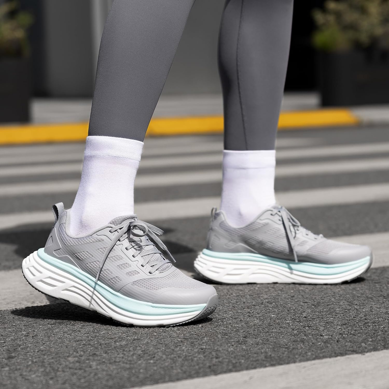 image:imageNORTIV 8 Womens Walking Shoes Running Tennis Sneakers Cushion NonSlip Comfortable Breathable Workout Gym Sports Athletic Fashion ActiveFloatGrey