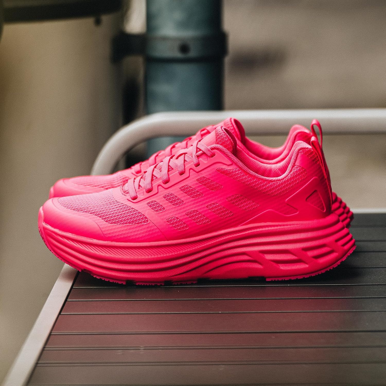 image:imageNORTIV 8 Womens Walking Shoes Running Tennis Sneakers Cushion NonSlip Comfortable Breathable Workout Gym Sports Athletic Fashion ActiveFloatHot Pink