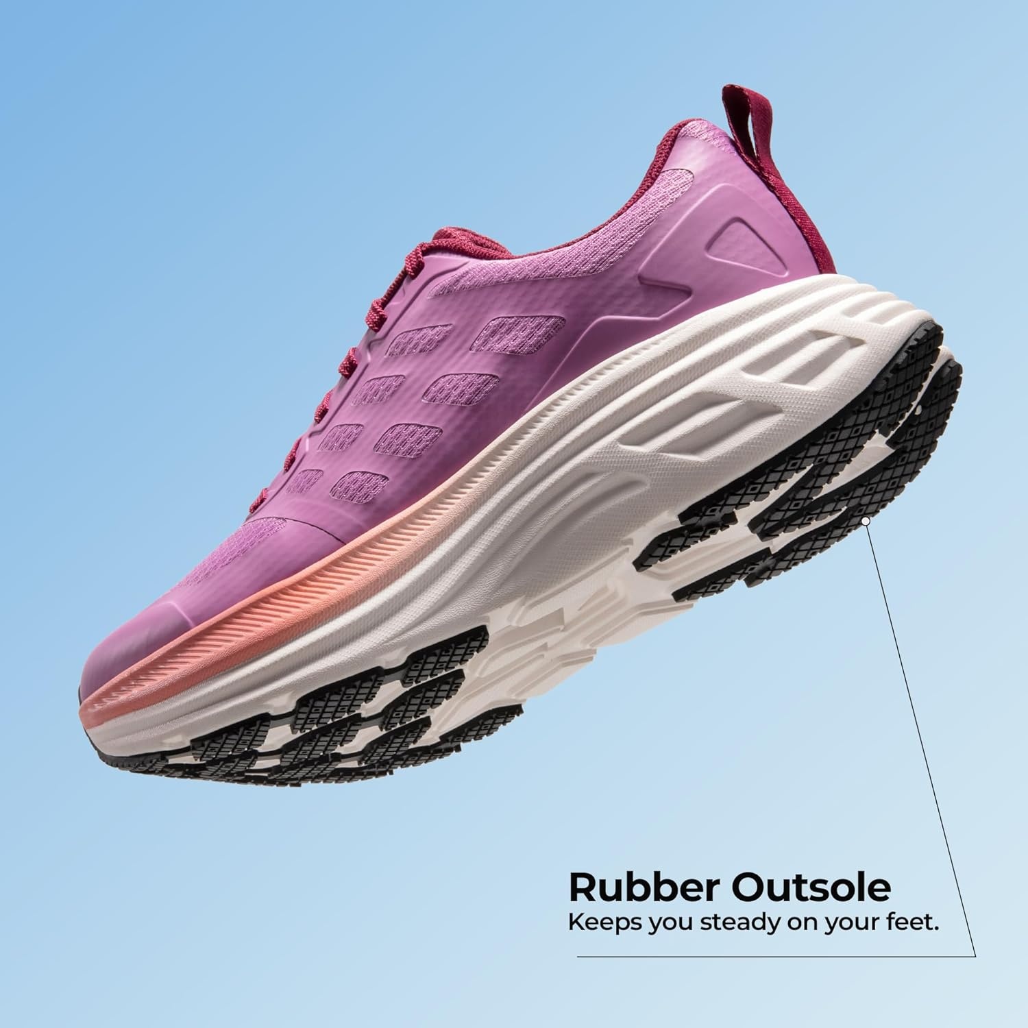 image:imageNORTIV 8 Womens Walking Shoes Running Tennis Sneakers Cushion NonSlip Comfortable Breathable Workout Gym Sports Athletic Fashion ActiveFloatPurple