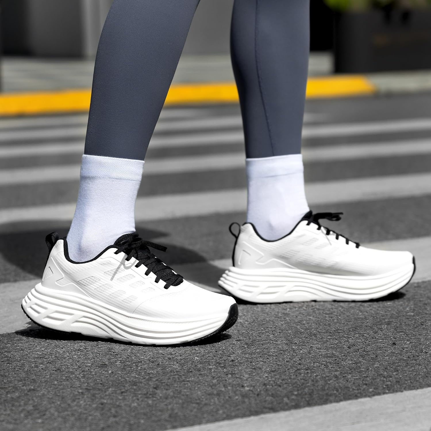 image:imageNORTIV 8 Womens Walking Shoes Running Tennis Sneakers Cushion NonSlip Comfortable Breathable Workout Gym Sports Athletic Fashion ActiveFloatWhite