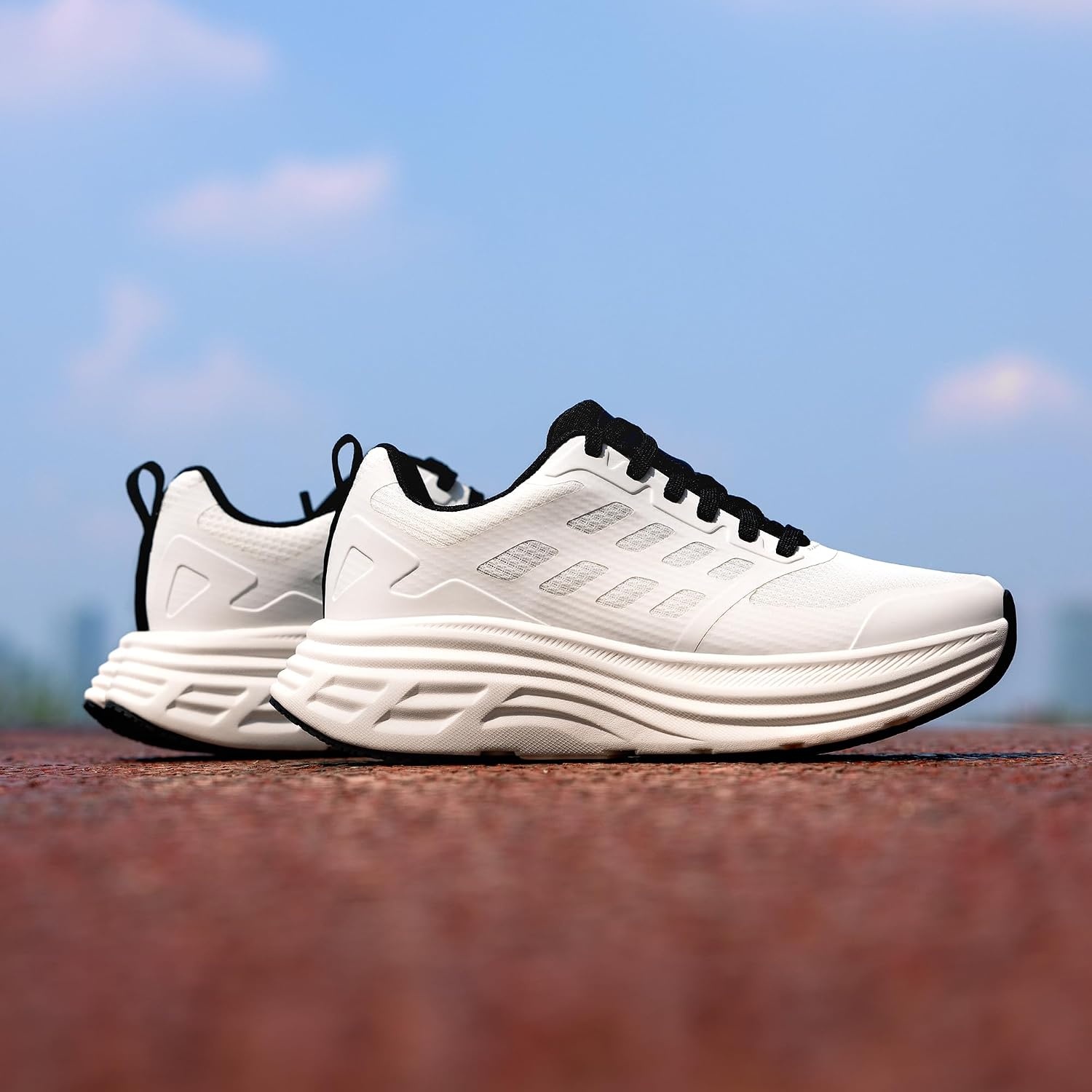 image:imageNORTIV 8 Womens Walking Shoes Running Tennis Sneakers Cushion NonSlip Comfortable Breathable Workout Gym Sports Athletic Fashion ActiveFloatWhite