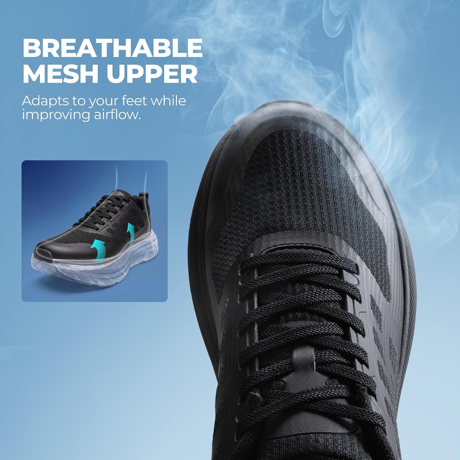 image:imageNORTIV 8 Womens Non Slip Restaurant Work Fashion SneakersAll Black