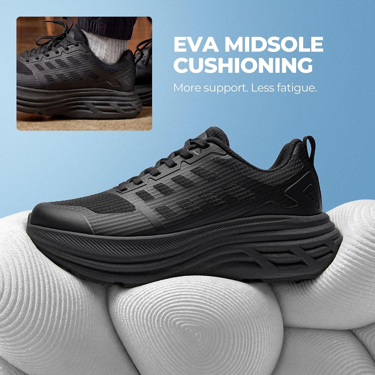 image:imageNORTIV 8 Womens Non Slip Restaurant Work Fashion SneakersAll Black