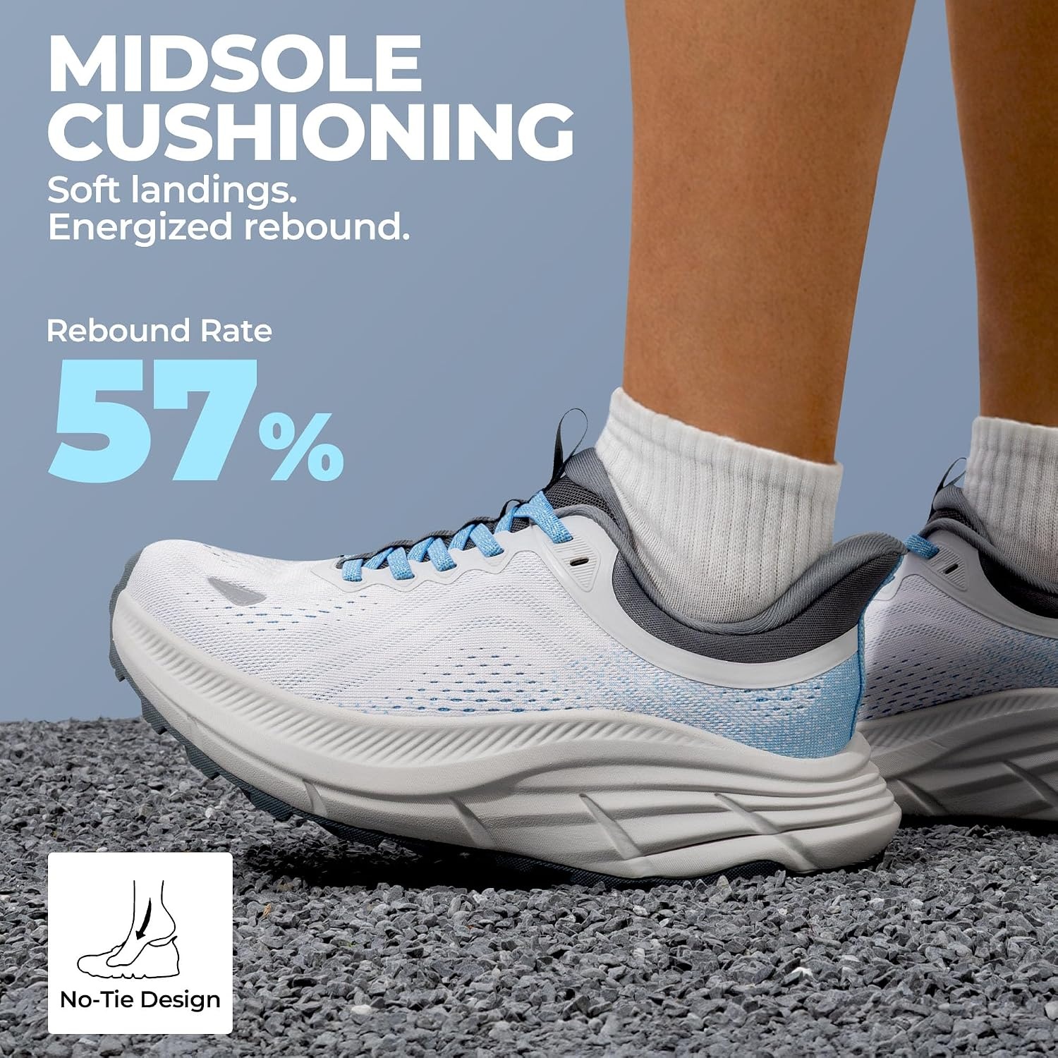 image:imageNORTIV 8 Womens Slip On Trail Running Hiking ShoesGreyBlue
