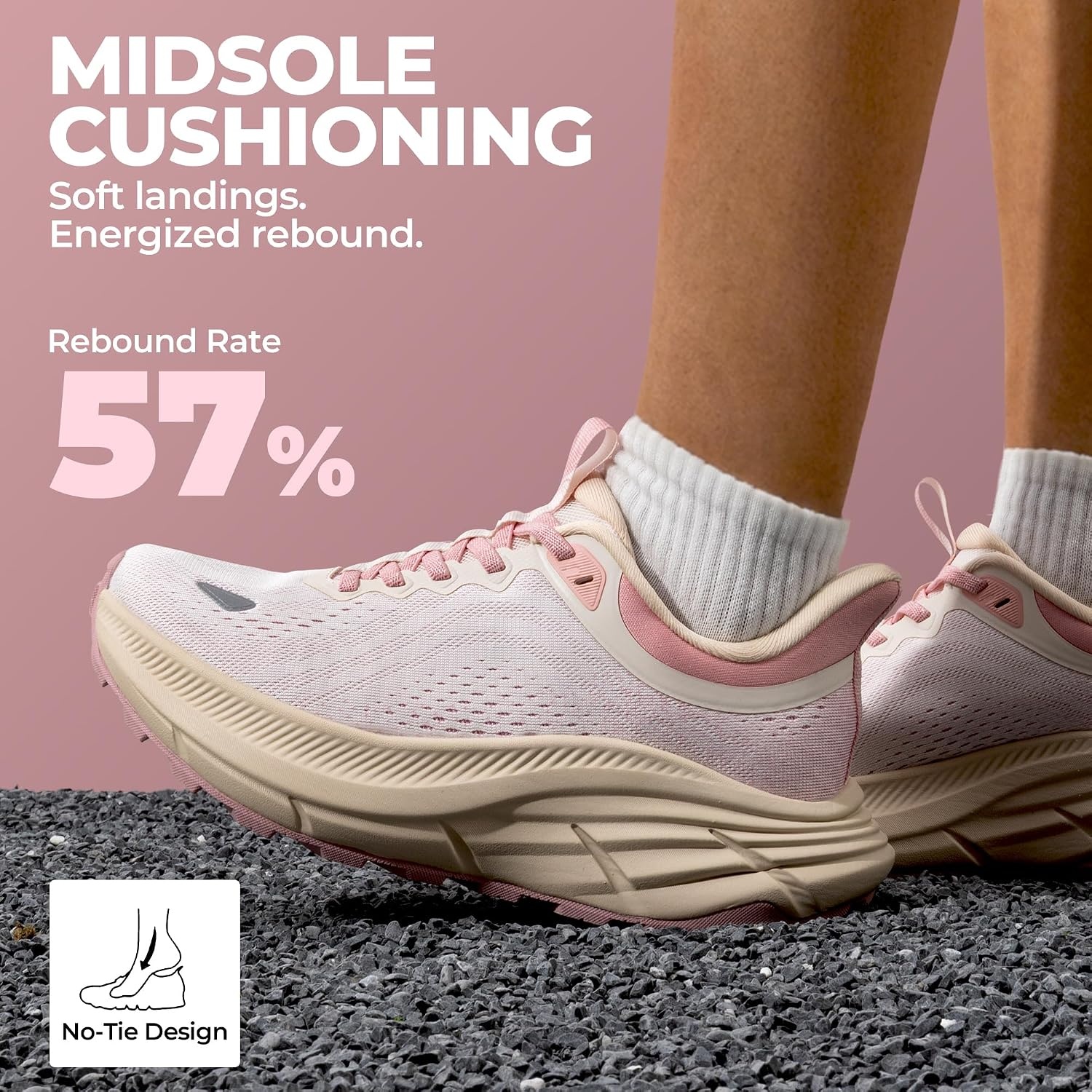 image:imageNORTIV 8 Womens Slip On Trail Running Hiking ShoesLight Pink