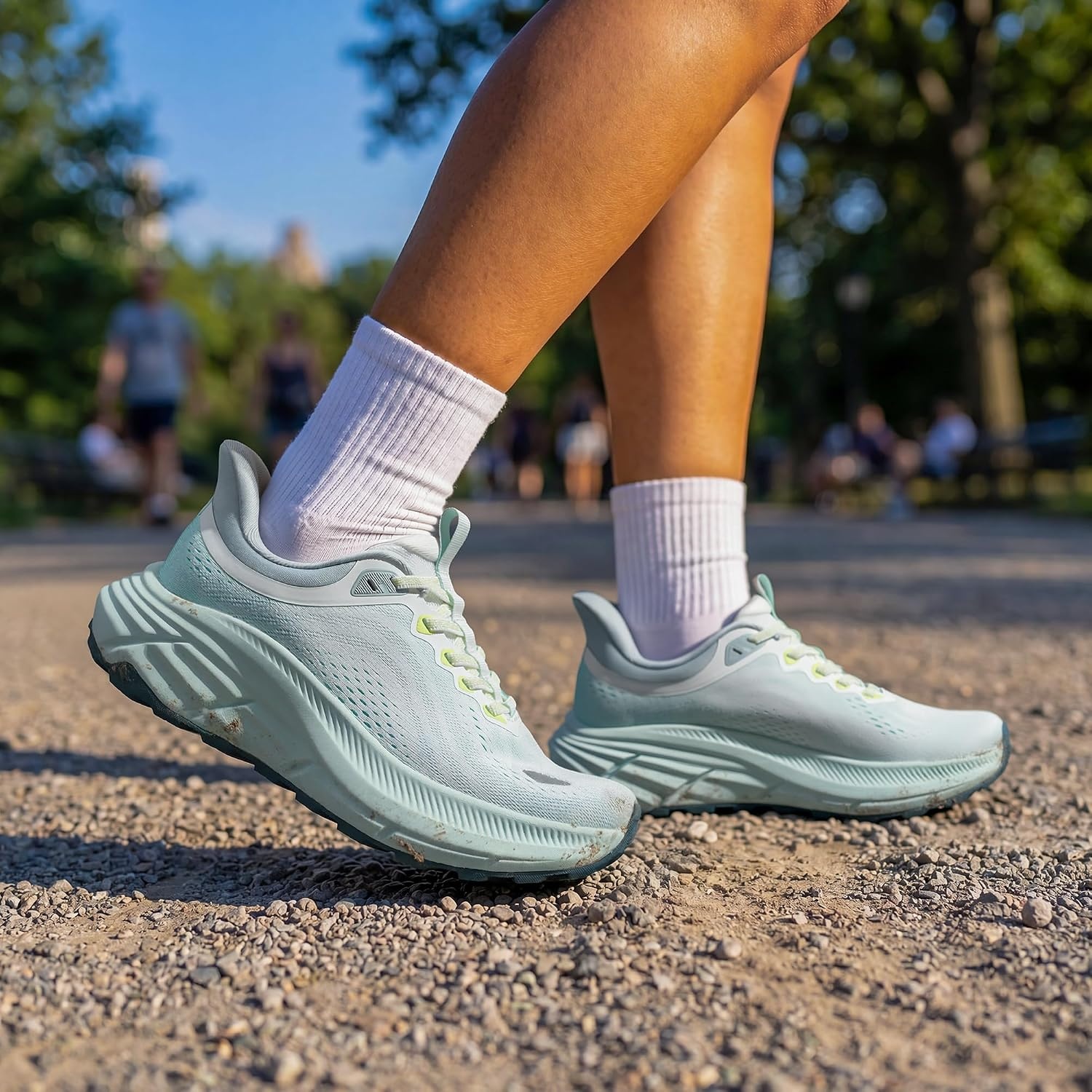 image:imageNORTIV 8 Womens Slip On Trail Running Hiking ShoesWhiteGreen