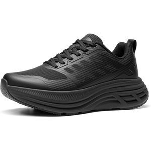 NORTIV 8 Womens Non Slip Restaurant Work Fashion Sneakers(All Black)