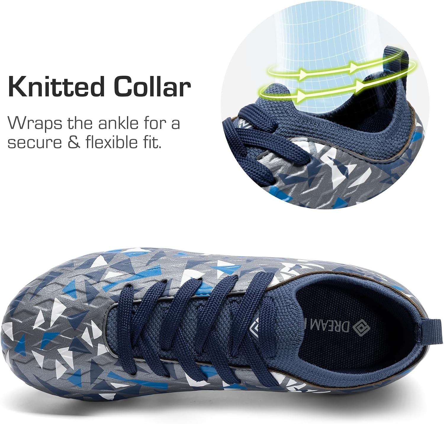 image:imageDREAM PAIRS Kids HighSpeed Soccer CleatsDark GreyNavy