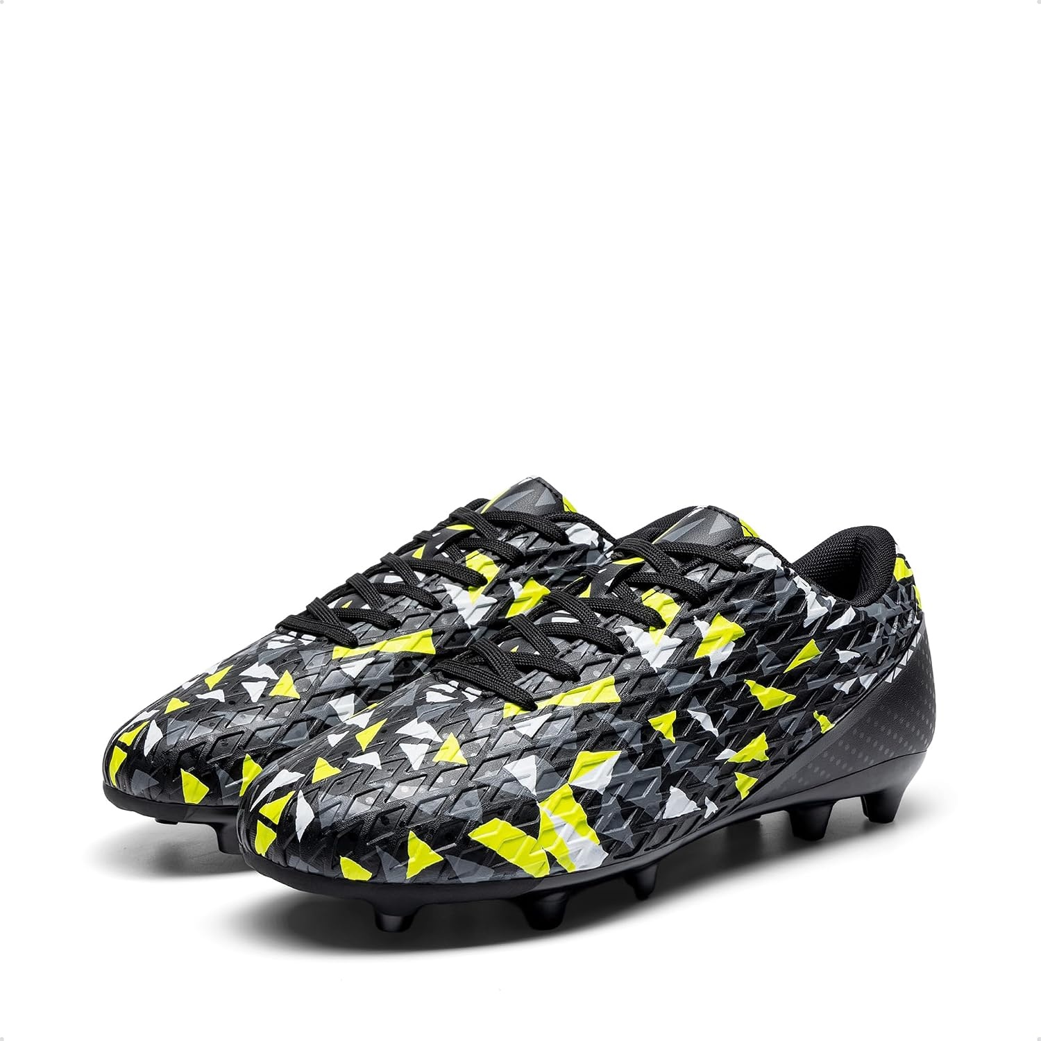 image:imageDREAM PAIRS Mens Soccer Cleats Football Shoes LaceUpBlackDark Grey