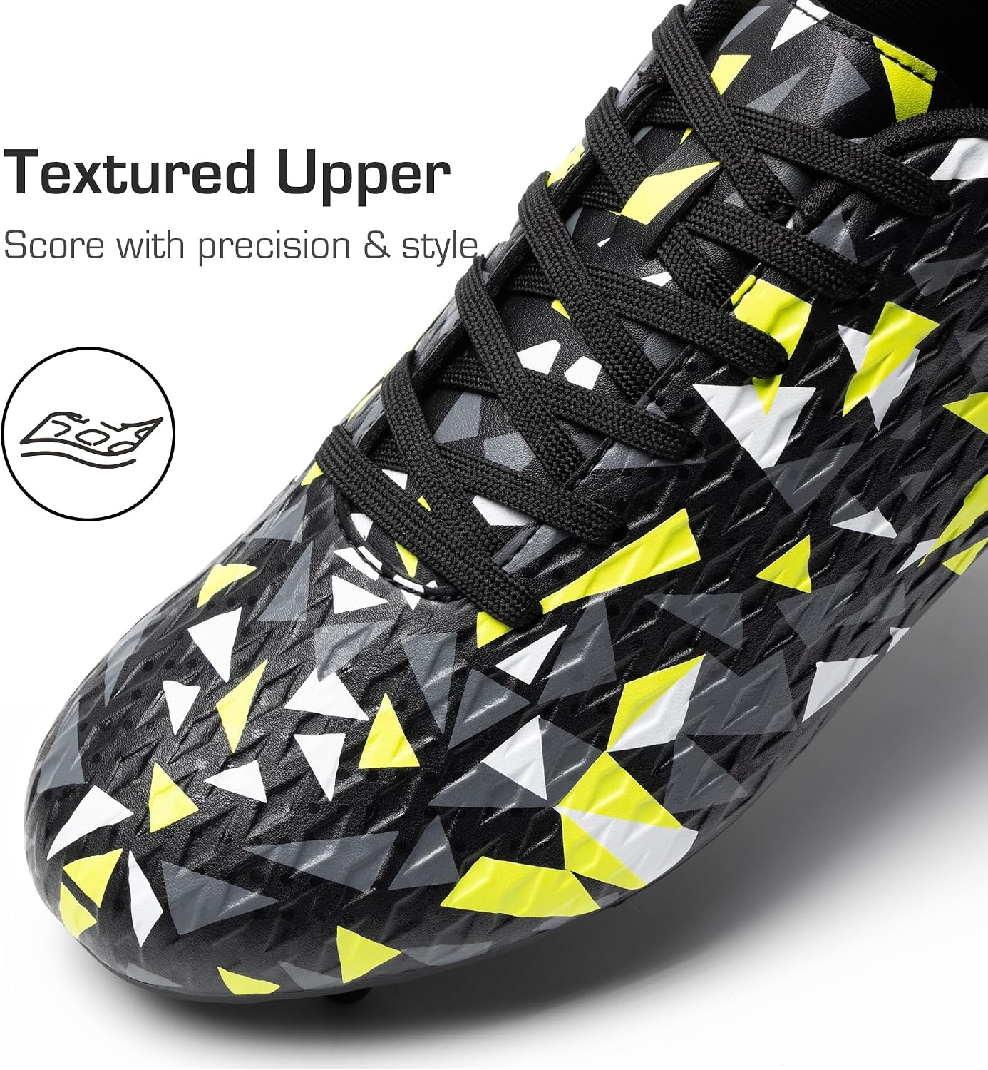 image:imageDREAM PAIRS Mens Soccer Cleats Football Shoes LaceUpBlackDark Grey