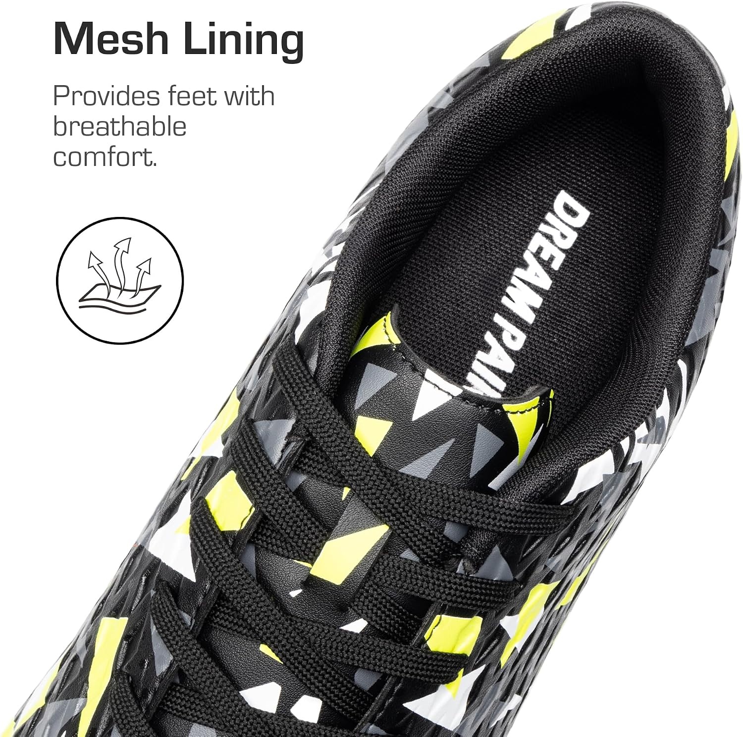 image:imageDREAM PAIRS Mens Soccer Cleats Football Shoes LaceUpBlackDark Grey