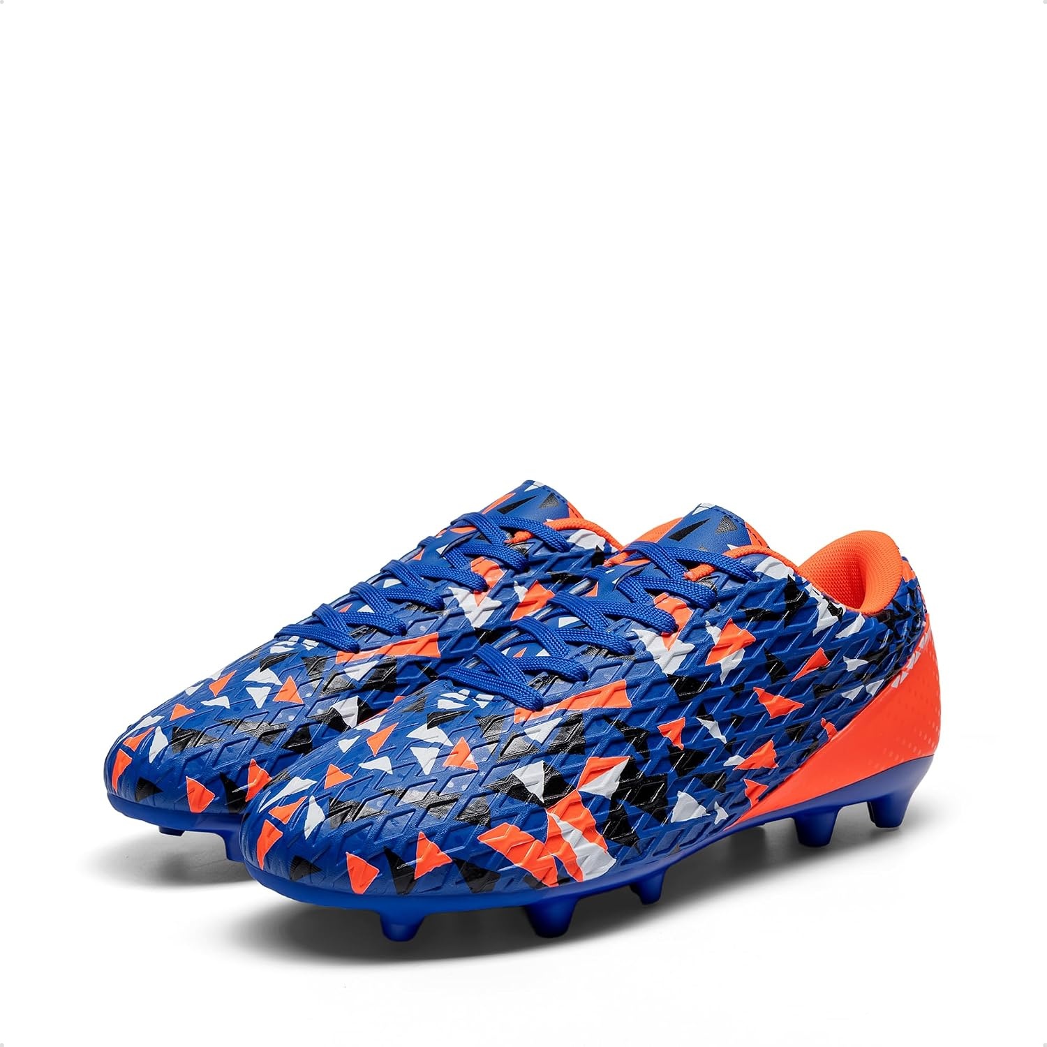 image:imageDREAM PAIRS Mens Soccer Cleats Football Shoes LaceUpOrangeRoyal Blue