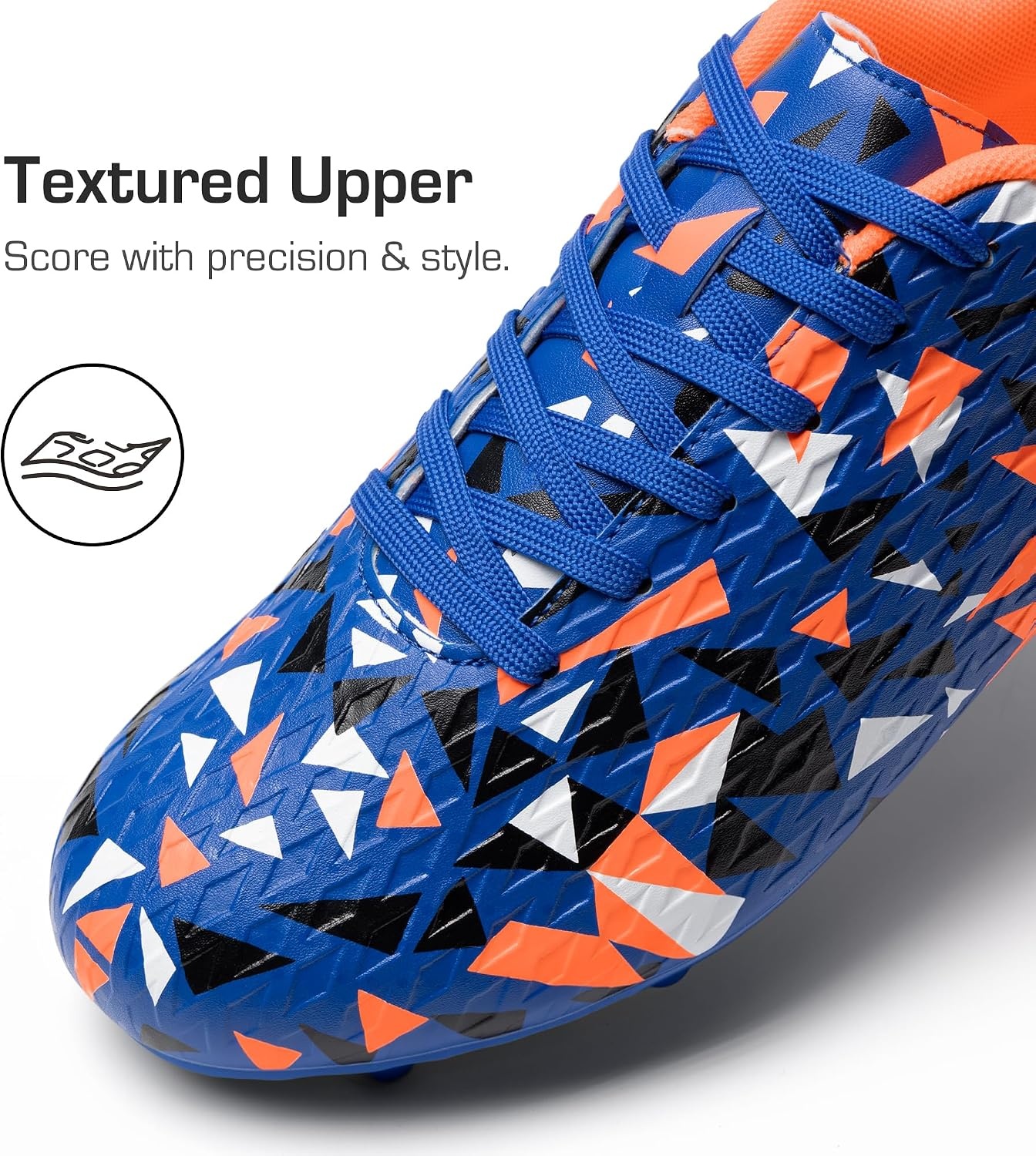 image:imageDREAM PAIRS Mens Soccer Cleats Football Shoes LaceUpOrangeRoyal Blue