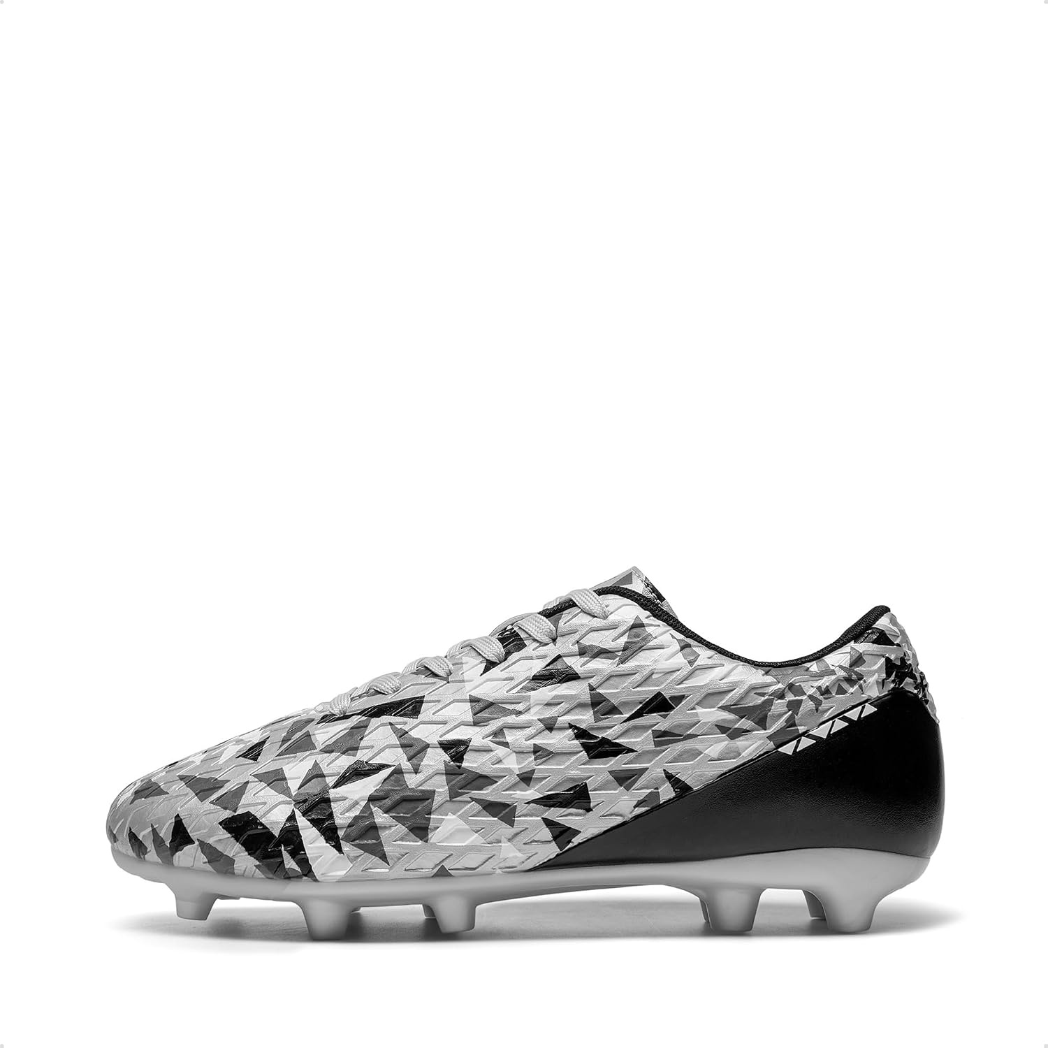 image:imageDREAM PAIRS Mens Soccer Cleats Football Shoes LaceUpSilverBlack