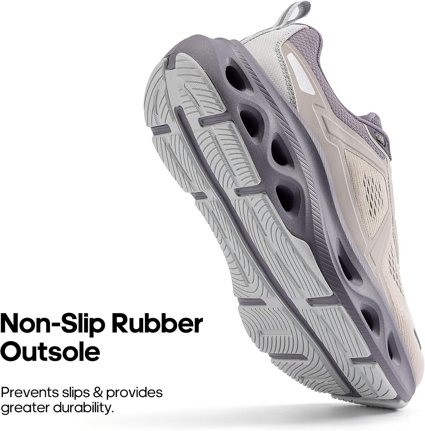 image:imageNORTIV 8 Womens Cushioned Walking Fashion SneakersGrey PinkPurple