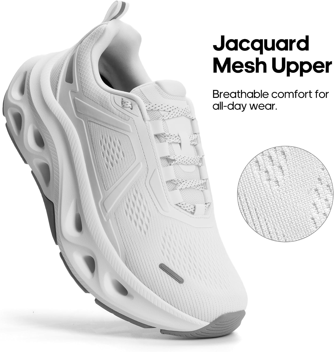 image:imageNORTIV 8 Womens Cushioned Walking Fashion SneakersWhite