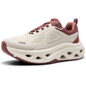 NORTIV 8 Women’s Cushioned Walking Fashion Sneakers(Beige/Burgundy)