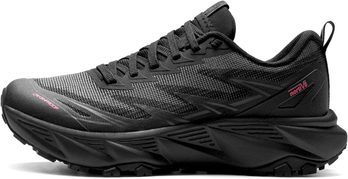 image:imageNORTIV 8 Womens Breathable Trail Running ShoesAll Black
