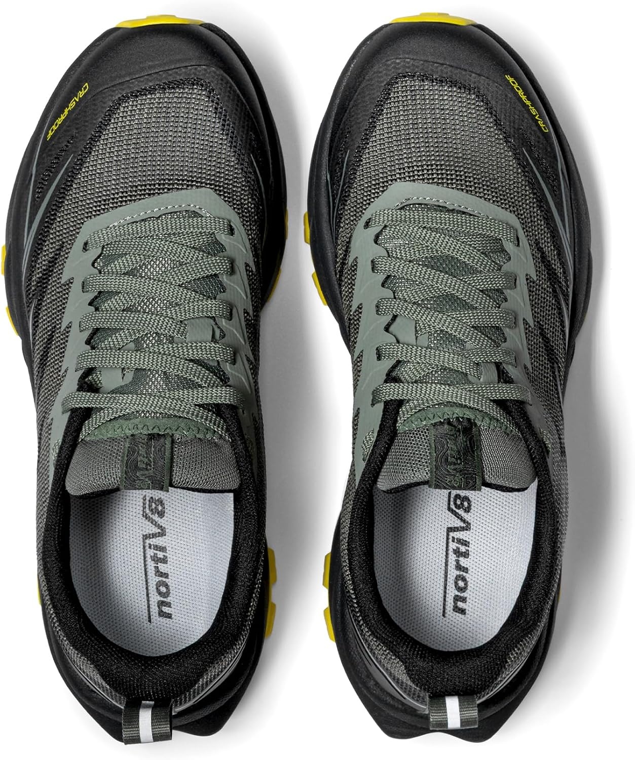 image:imageNORTIV 8 Womens Breathable Trail Running ShoesBlackArmy Green