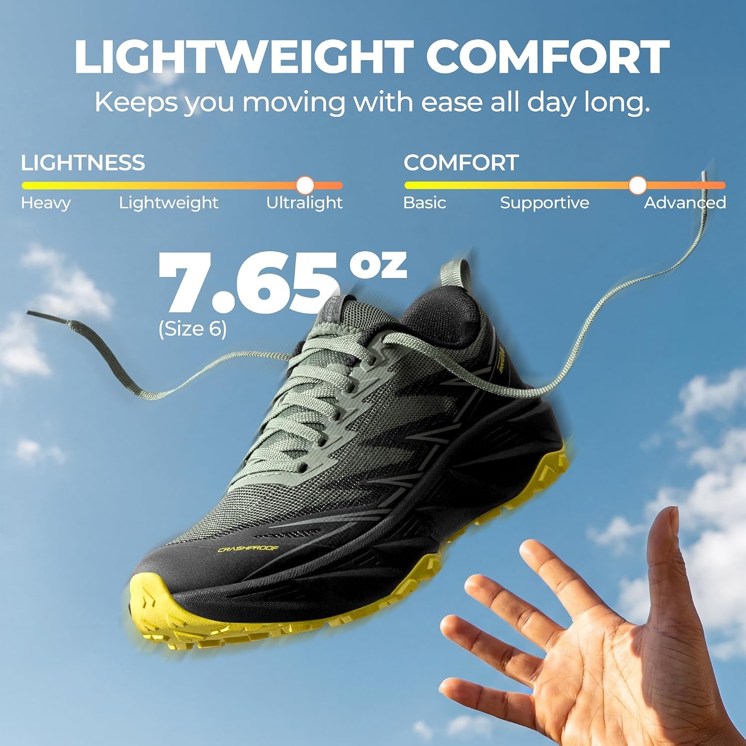 image:imageNORTIV 8 Womens Breathable Trail Running ShoesBlackArmy Green