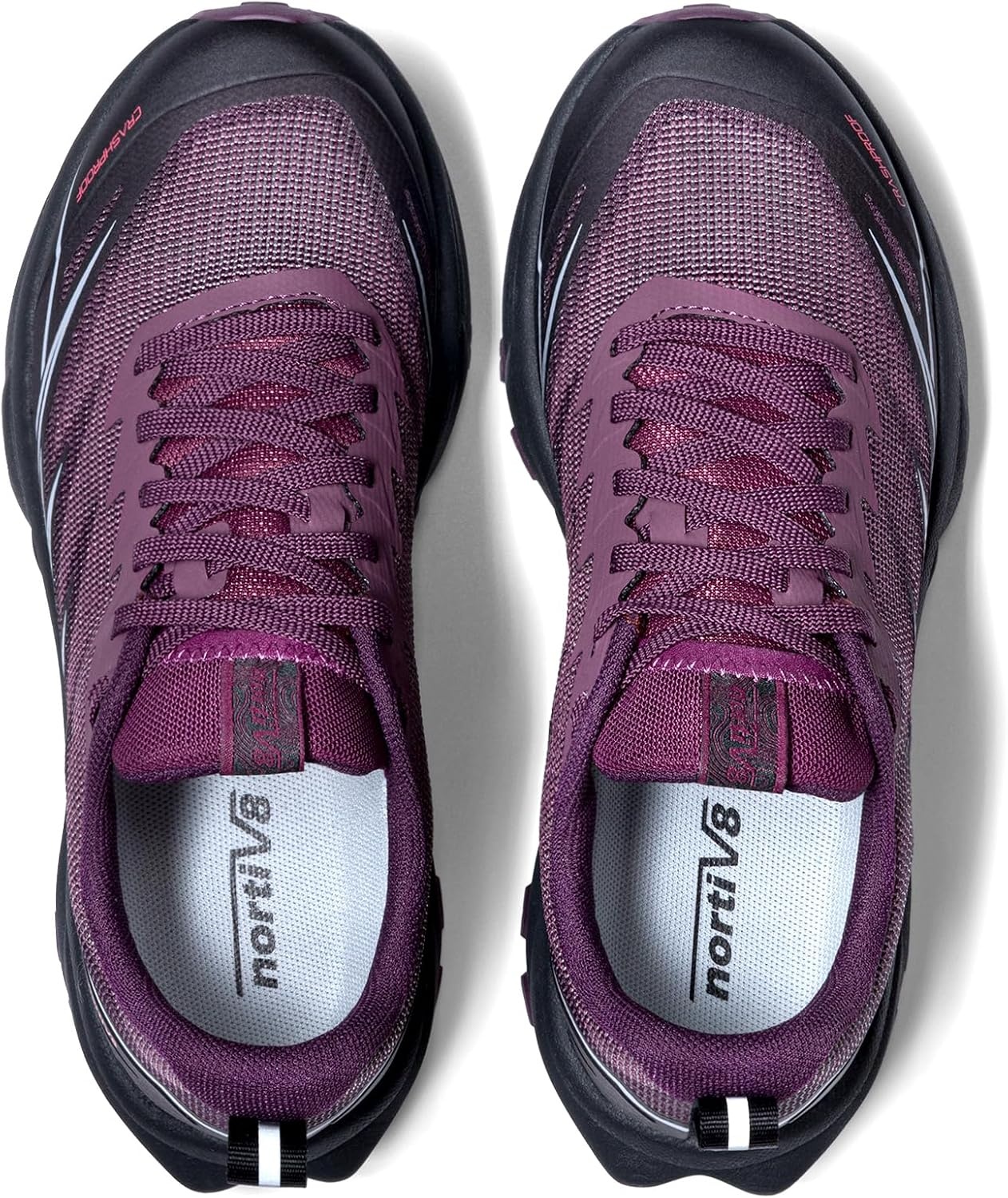 image:imageNORTIV 8 Womens Breathable Trail Running ShoesBlackPurple