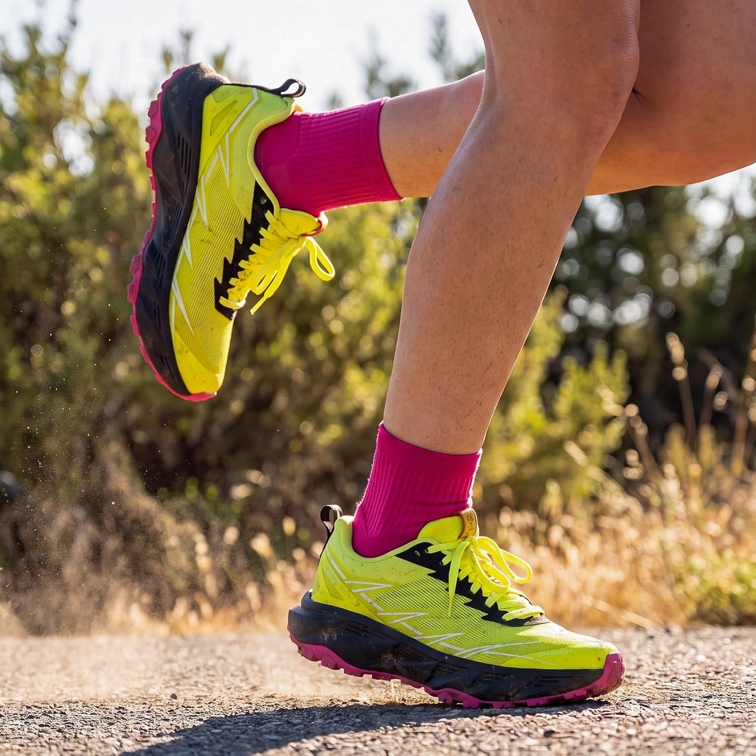 image:imageNORTIV 8 Womens Breathable Trail Running ShoesLemon Green