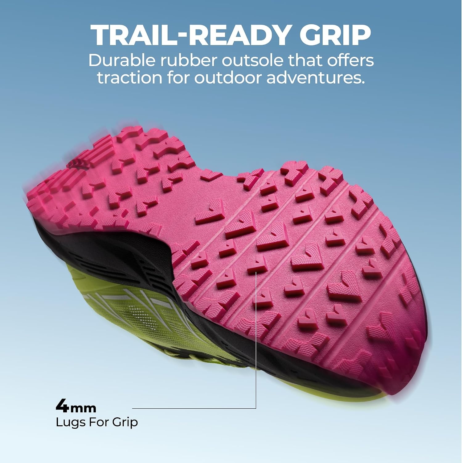 image:imageNORTIV 8 Womens Breathable Trail Running ShoesLemon Green