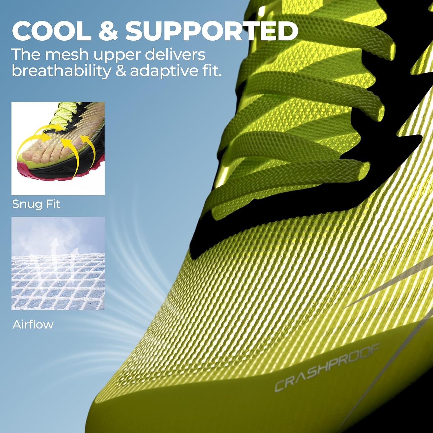image:imageNORTIV 8 Womens Breathable Trail Running ShoesLemon Green