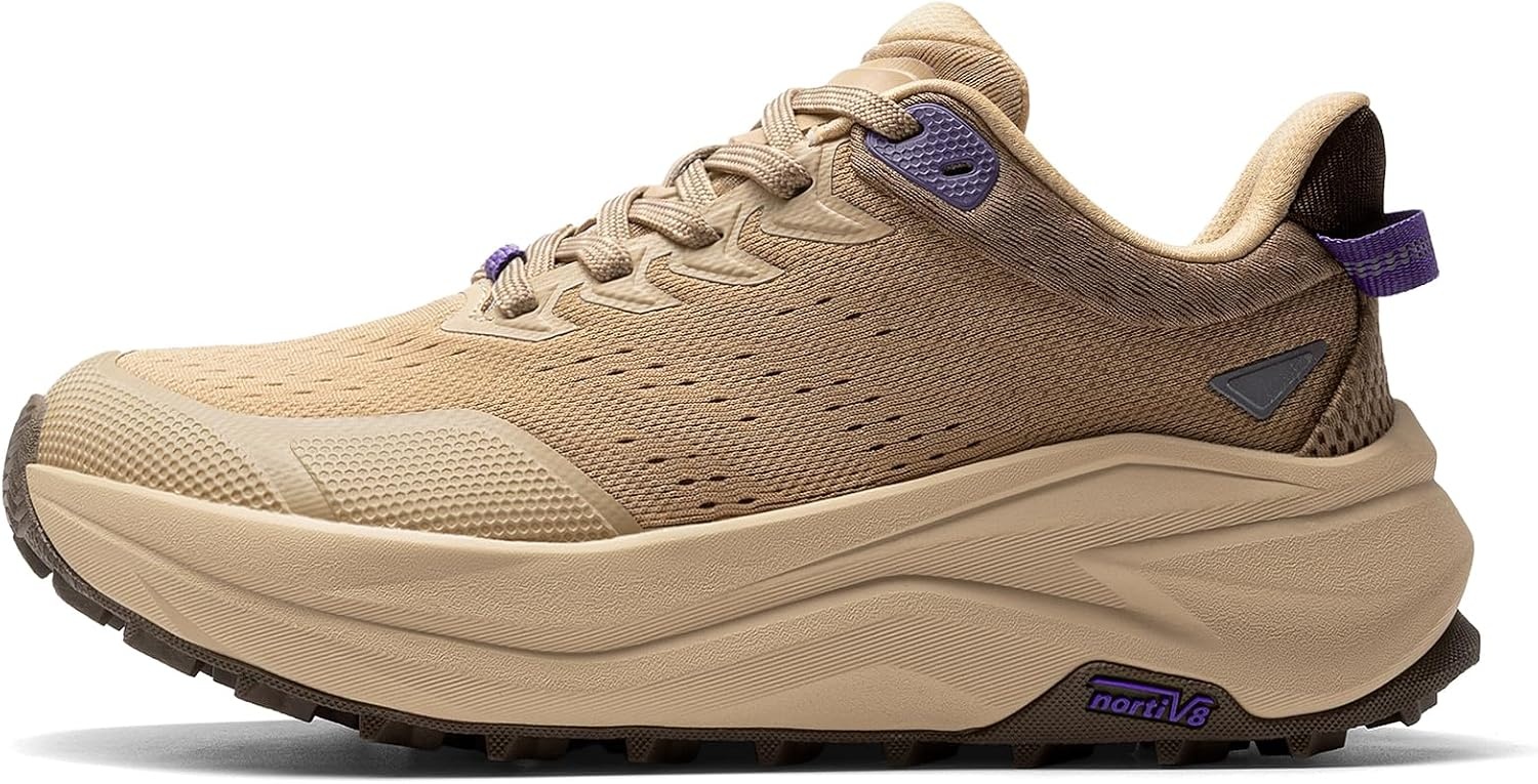 image:imageNORTIV 8 Womens Wide Toe Box Trail Running Walking ShoeKhaki