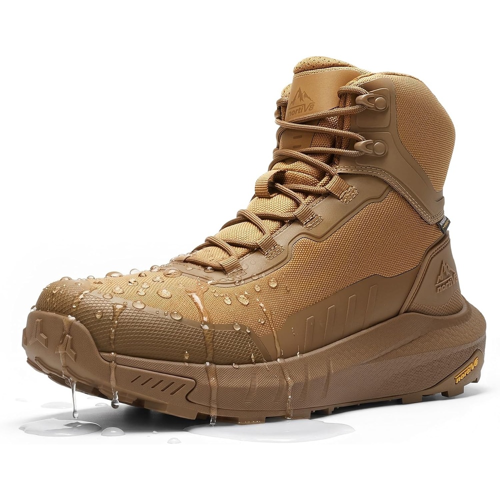 image:imageNORTIV 8 Mens Waterproof Work Tactical Hiking BootsCoyote