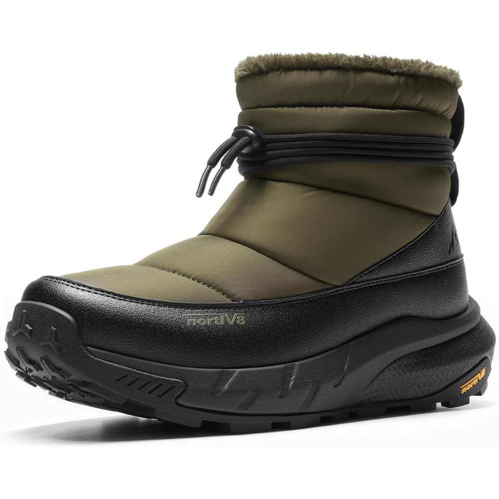 image:imageNORTIV 8 Mens Wide Winter Snow Boots Insulated Waterproof OutdoorOlive