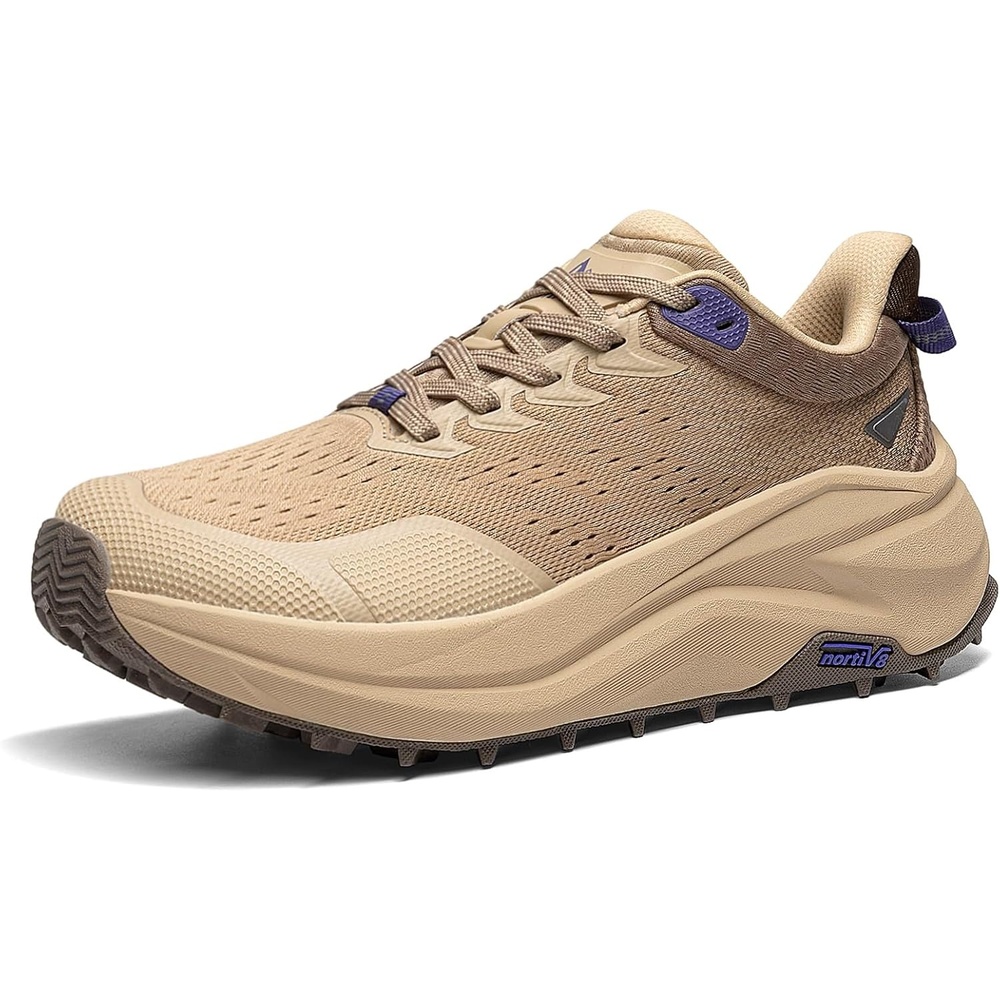 image:imageNORTIV 8 Womens Wide Toe Box Trail Running Walking ShoeKhaki
