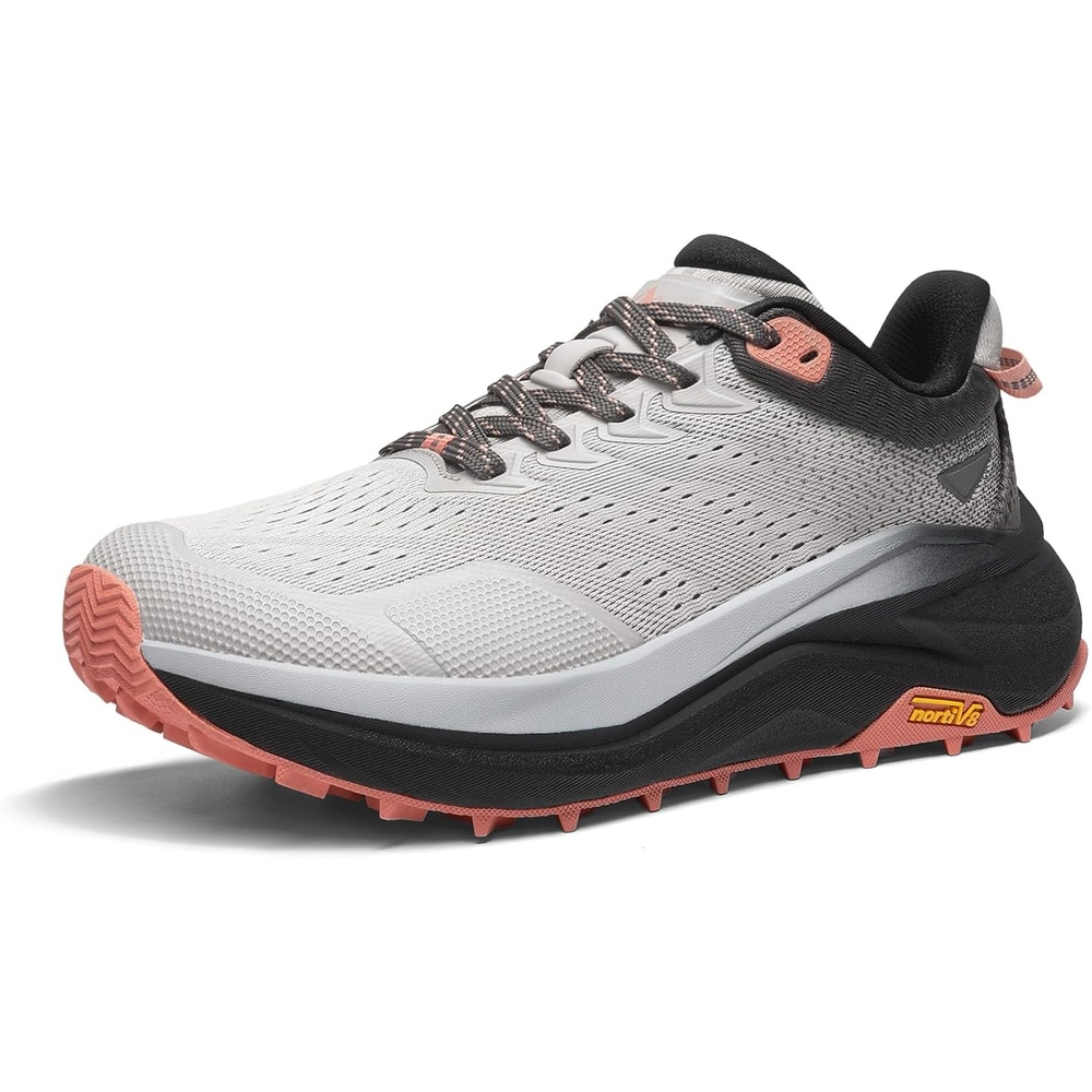 image:imageNORTIV 8 Womens Wide Toe Box Trail Running Walking ShoeLight GreyPink