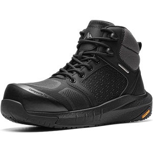 NORTIV 8 Men’s Lightweight Composite Toe Work Boots(Black)