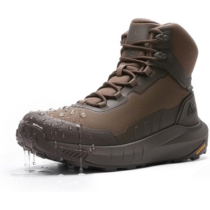 NORTIV 8 Men’s Waterproof Work Tactical Hiking Boots(Dark Brown)