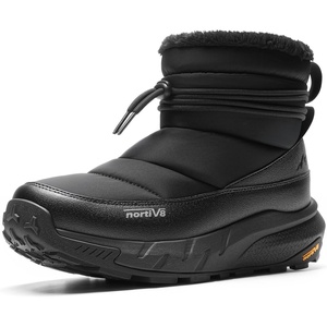 NORTIV 8 Men’s Wide Winter Snow Boots Insulated Waterproof Outdoor(Black)