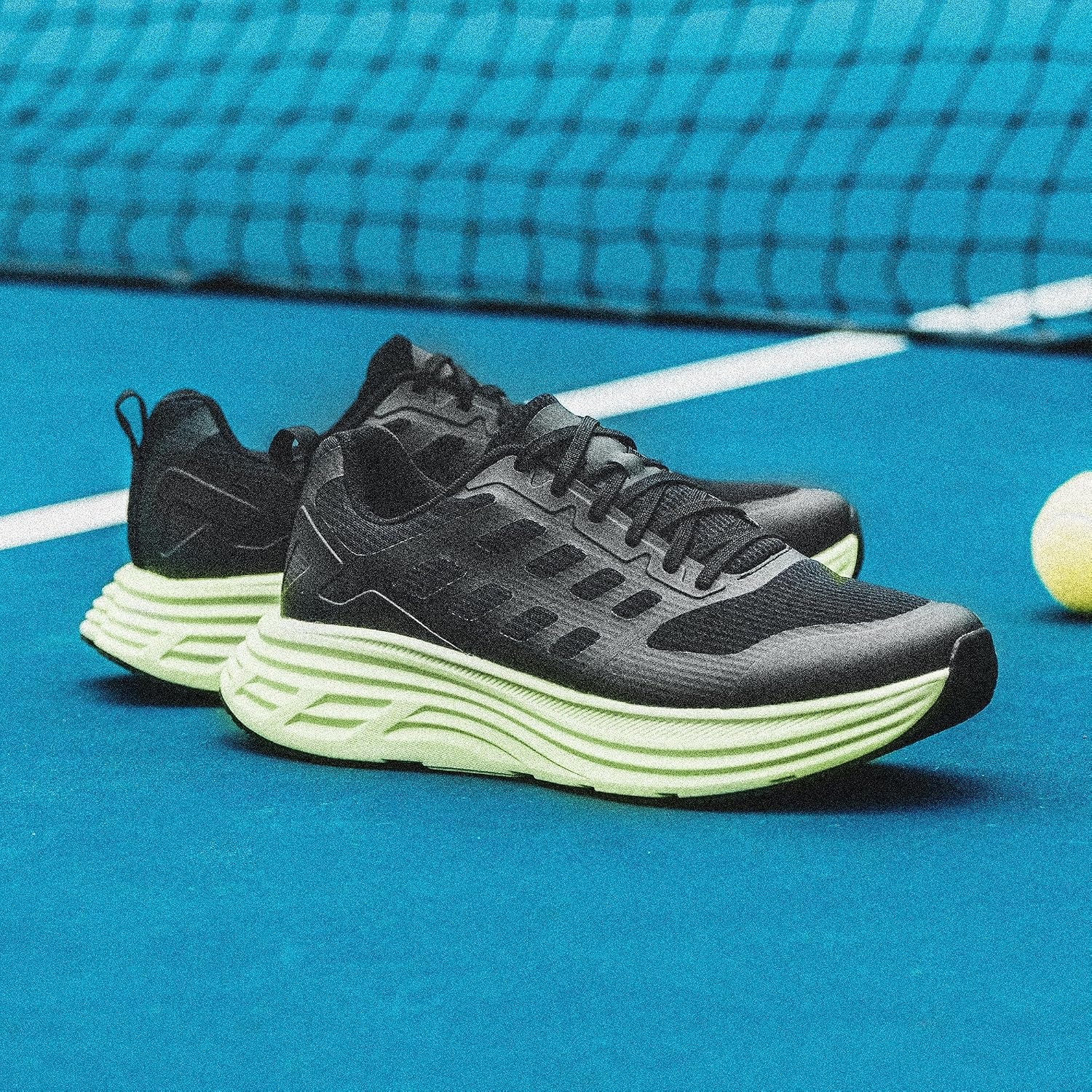 image:imageNORTIV 8 Mens Walking Running Tennis Shoes SneakersBlackGreen