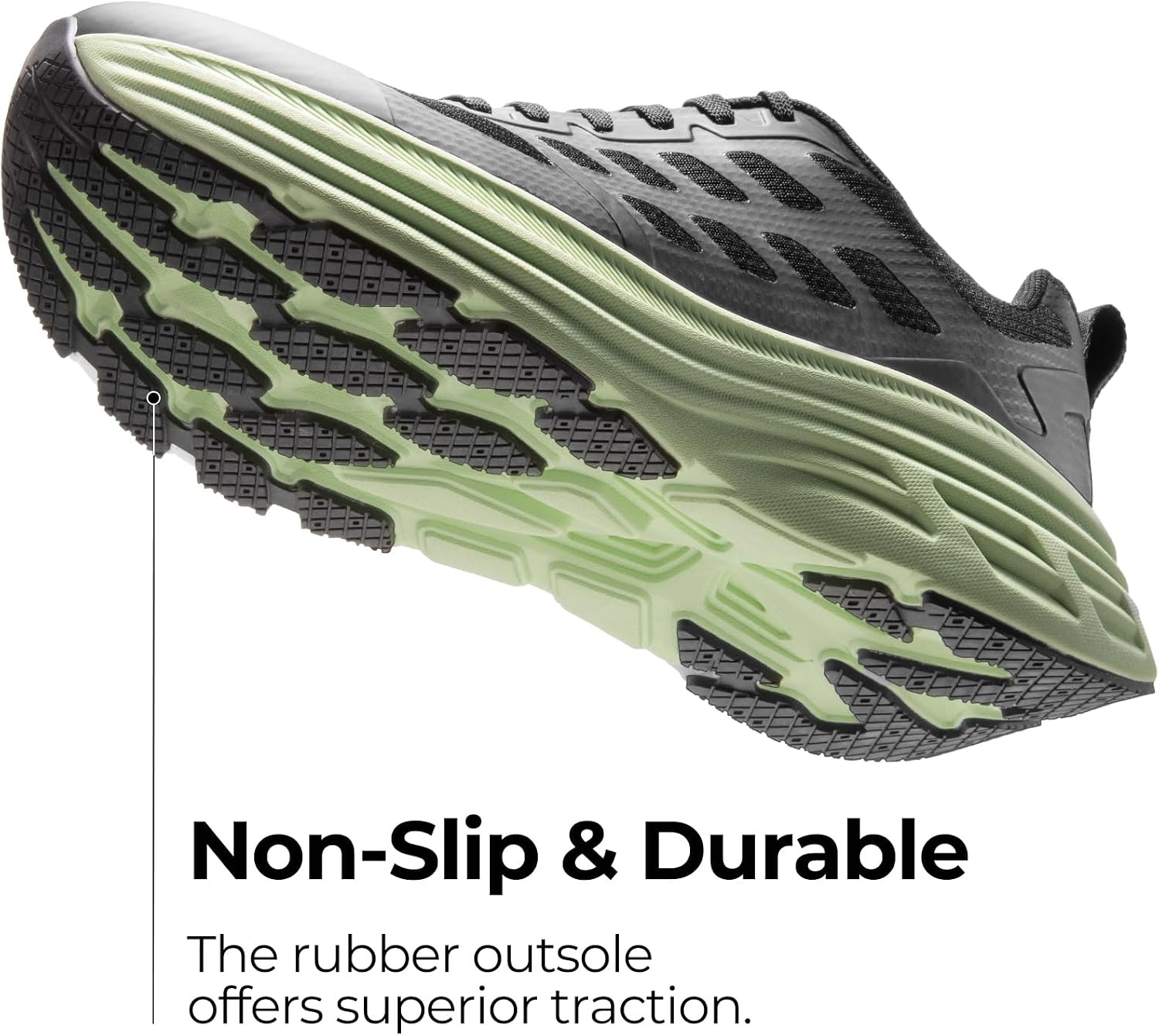 image:imageNORTIV 8 Mens Walking Running Tennis Shoes SneakersBlackGreen