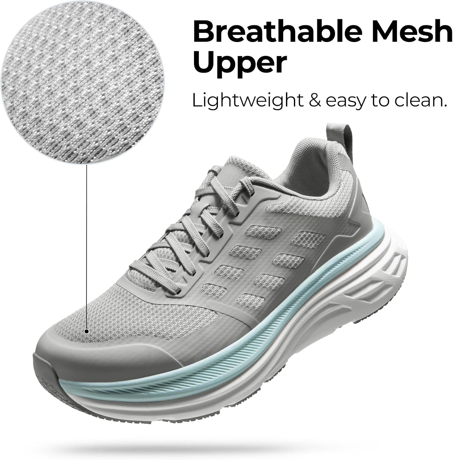 image:imageNORTIV 8 Mens Walking Running Tennis Shoes SneakersGrey