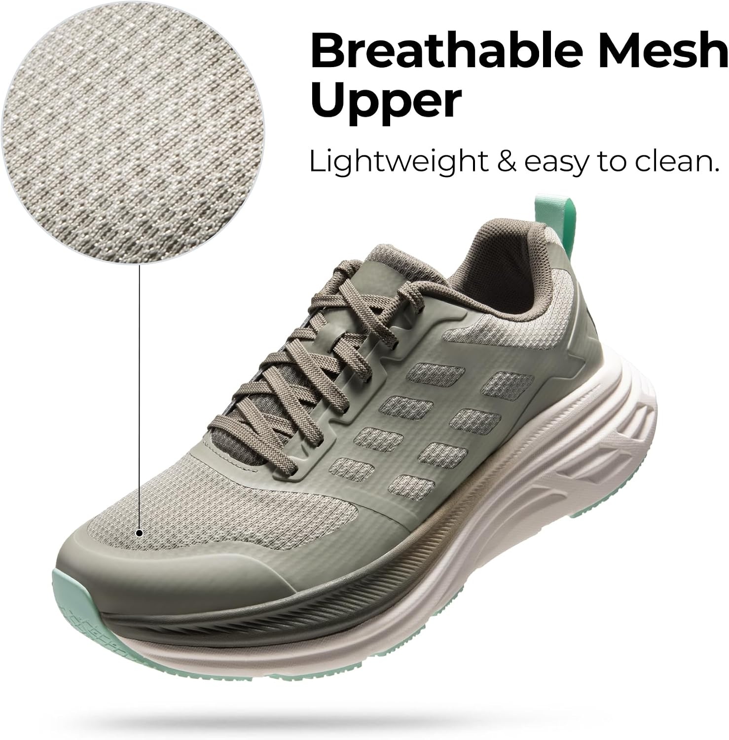 image:imageNORTIV 8 Mens Walking Running Tennis Shoes SneakersGreyish Green